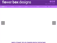 Tablet Screenshot of flowerboxdesigns.co.uk